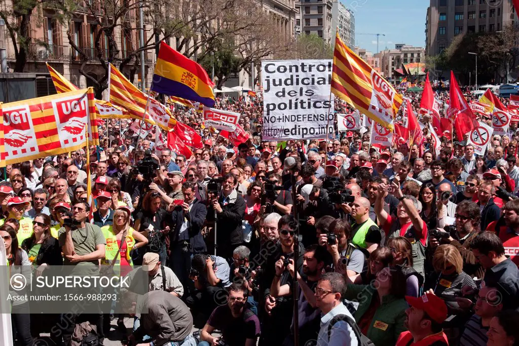 May Day Demonstration 2012, Barcelona, Spain