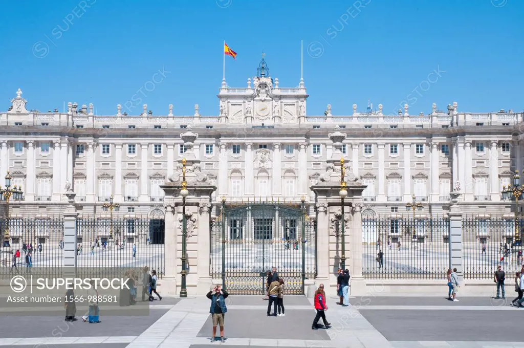 Royal Palace, Armeria Square. Madrid, Spain.