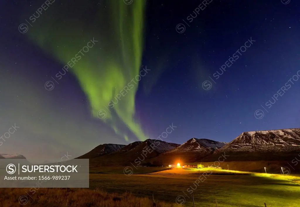 Aurora borealis or Northern Lights, Northern Iceland
