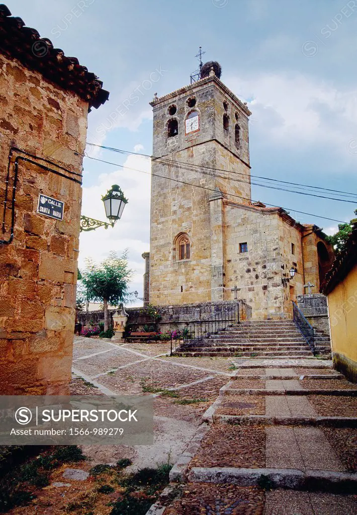 Santa Maria church. Salas de los Infantes, Burgos province, Castilla Leon, Spain.