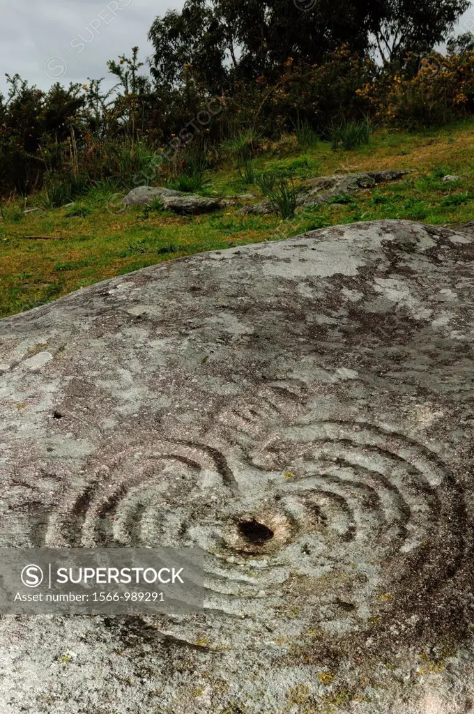 Ancient Rock Art Glyphs  Mogor, Marin, Galicia, Spain