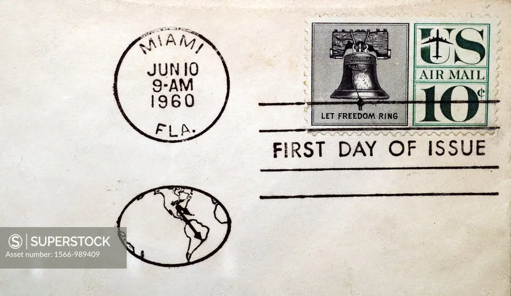 First day of issue postage cancellations  1960 Let Freedom Ring  US commemorative postage stamps