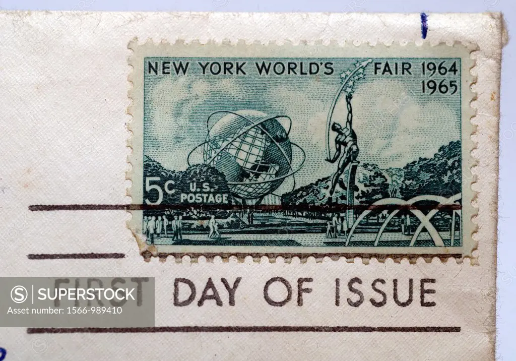 First day of issue postage cancellations  1964-1965 New York World´s Fair  US commemorative postage stamps