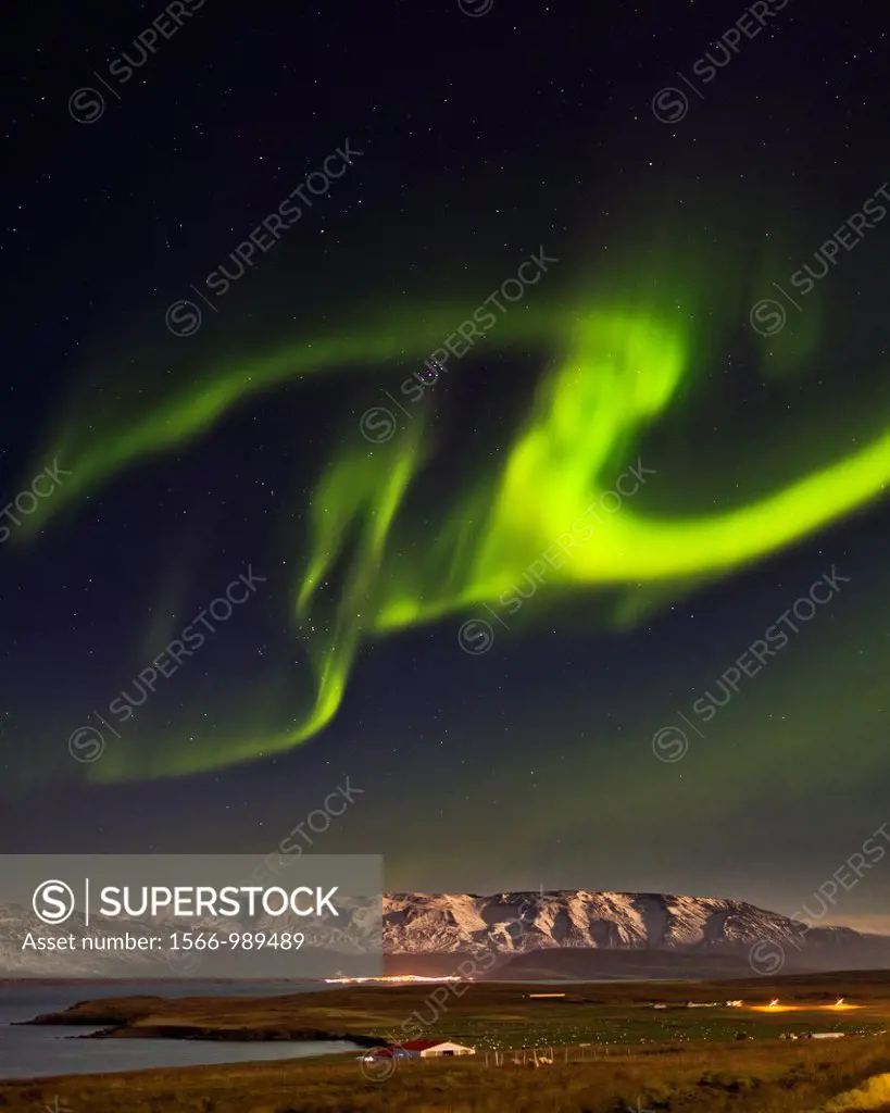 Aurora borealis or Northern Lights, Northern Iceland