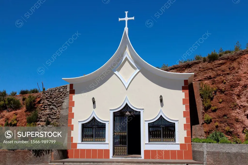 roadside church at Paul da Serra, Madeira, Portugal, Europe.