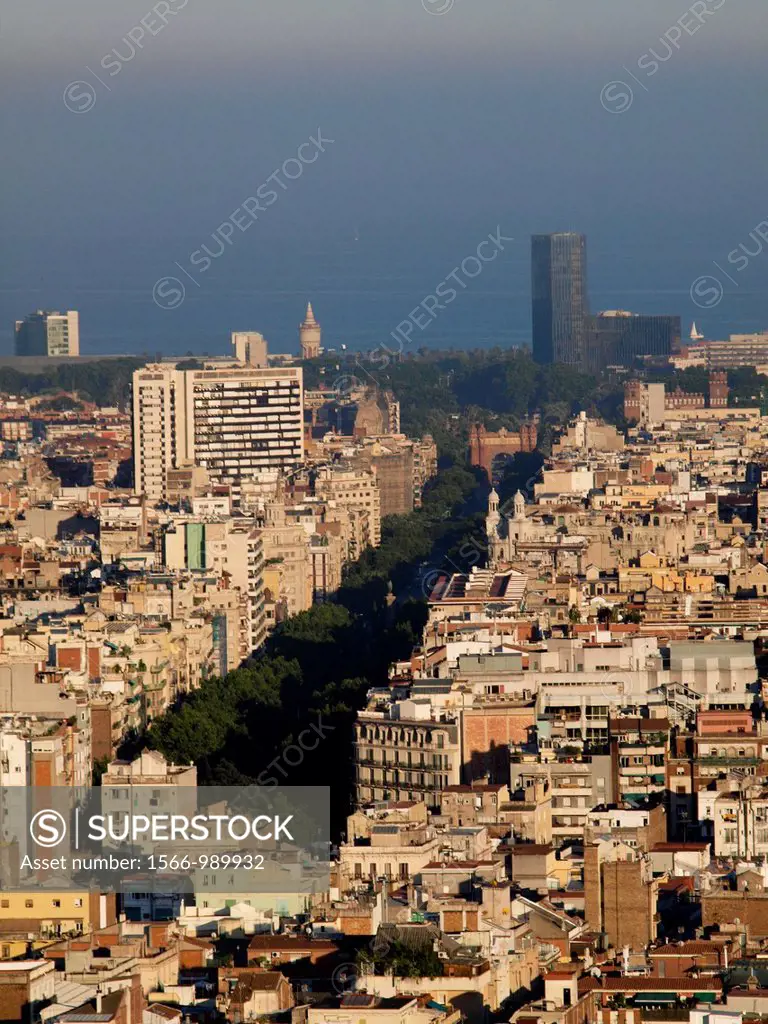 Cityscape, panormic. Barcelona, Catalonia, Spain.
