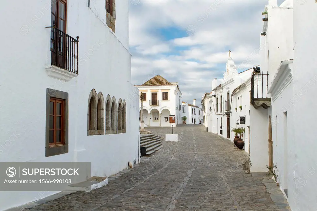 Typical street of the medieval fortified village of Monsaraz, Reguengos de Monsaraz  Coimbra District  Alentejo  Portugal