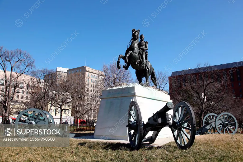 Memorial to Andrew Jackson in Lafayette Park, Washington DC, USA