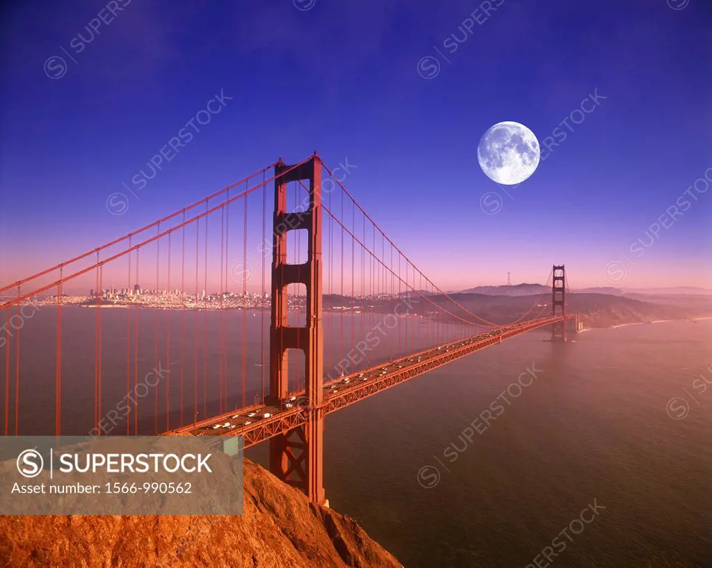 Golden Gate Bridge Marin County Headlands San Francisco California USA