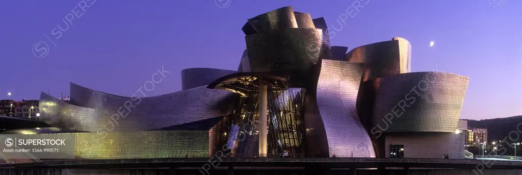 Guggenheim Art Museum Nervion River Bilbao Basque Country Spain