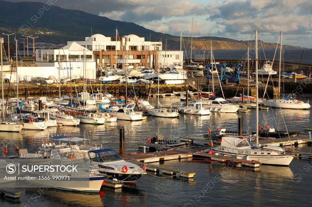 Marina in the city of Ponta Delgada  Sao Miguel island, Azores, Portugal