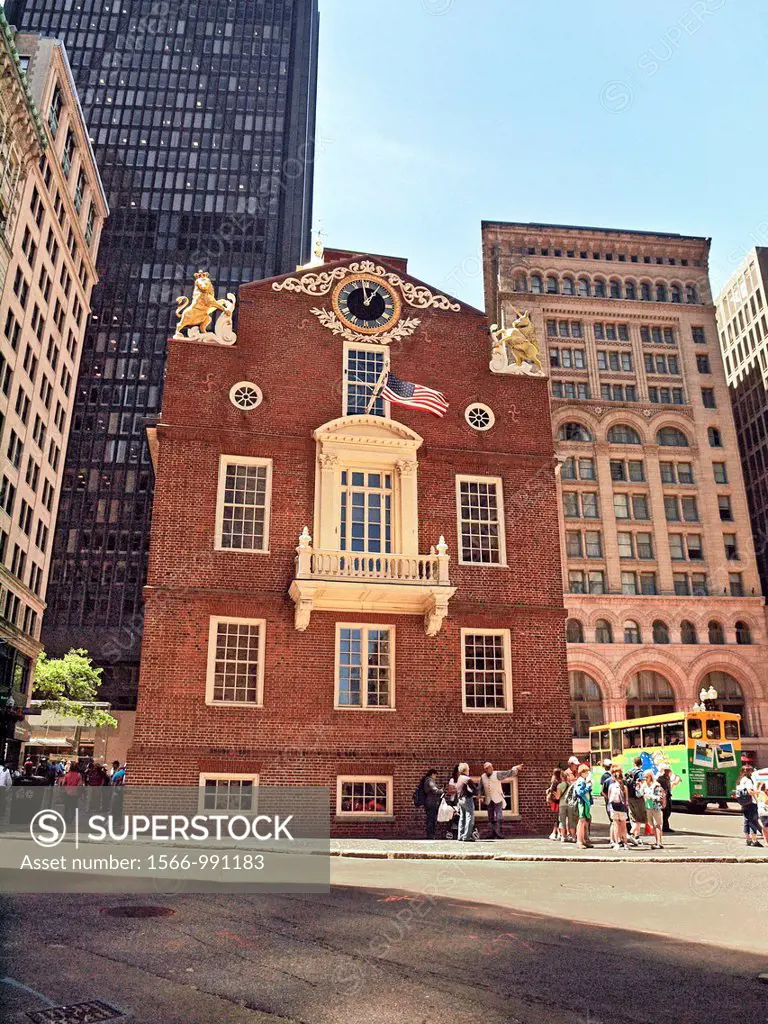 Boston´s Old State House, the commonwealths first Capitol building and the State House for Massachusetts  It is on Boston´s famous Freedom Trail  The...