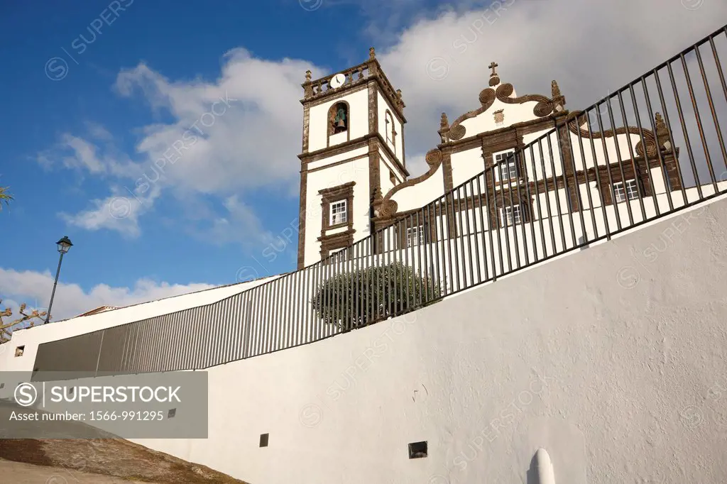 Church in the parish of Santa Cruz, city of Lagoa  Sao Miguel island, Azores, Portugal