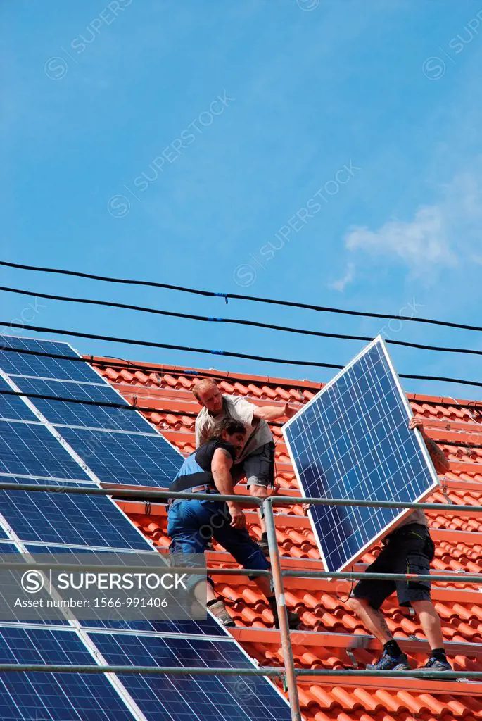 Installation of a solar plan