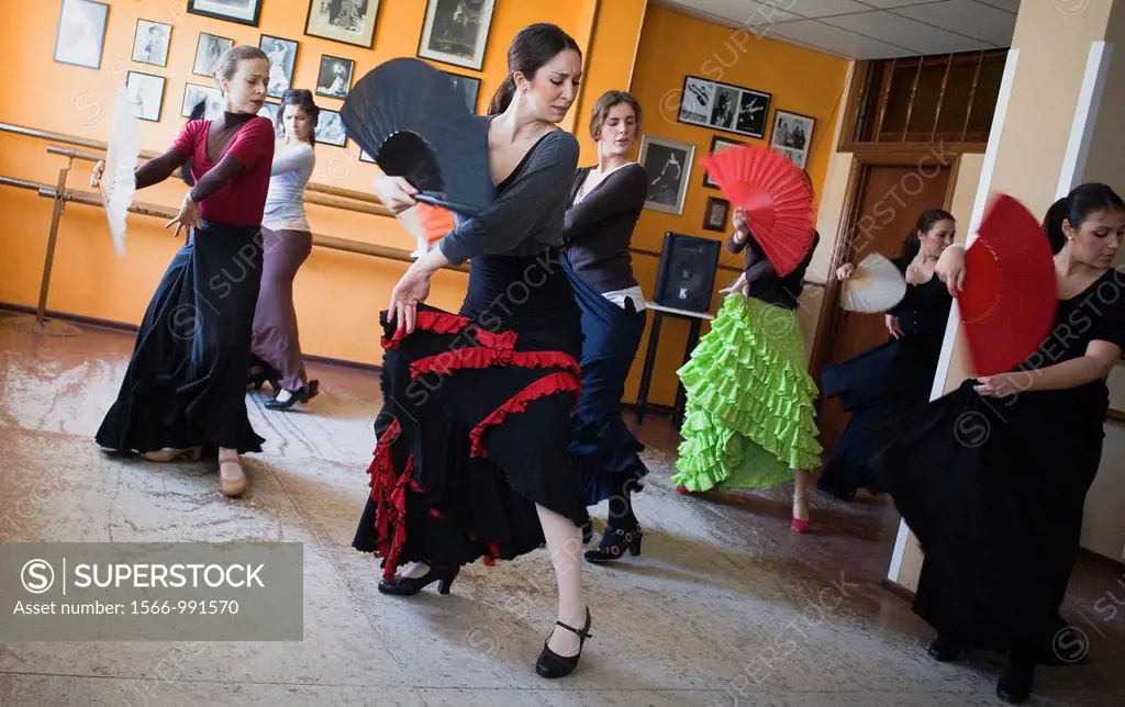 Matilde Coral flamenco dance school at calle Castilla, Triana district  Sevilla  Andalusia  Spain