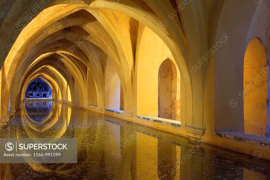 Royal Alcazar,`Baños de Doña Maria de Padilla´, baths of Doña María de Padilla,Sevilla,Andalucía,Spain