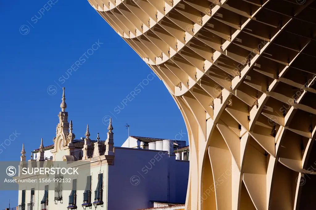 Detail of Metropol Parasol,in Plaza de la Encarnación,Sevilla,Andalucía,Spain