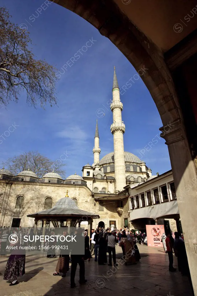 Eyup Mosque, year 1458, Golden Horn, Istanbul, Turkey, Asia