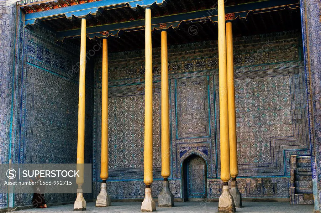 Summer Mosque, Kuhna Ark,Khiva, Silk Road, Unesco World Heritage Site, Uzbekistan, Central Asia.
