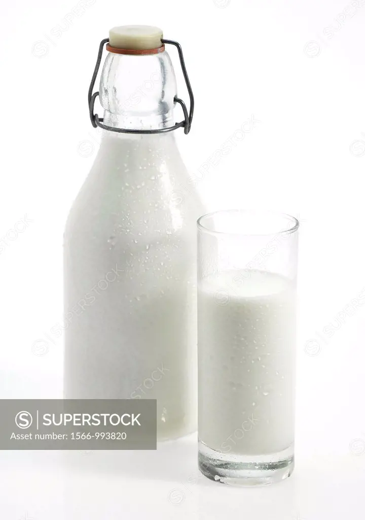 Bottle and Glass of Milk