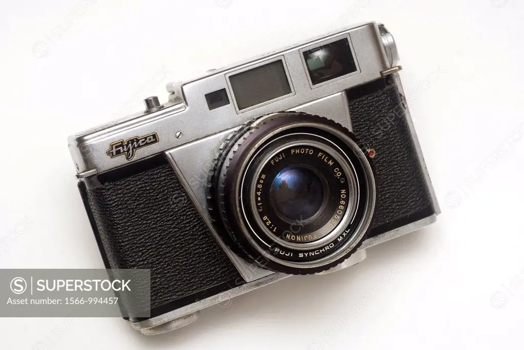 A Fujica 35M rangefinder camera released by Fuji Photo Film Co, Ltd in Japan in 1957 The camera uses 35mm size film