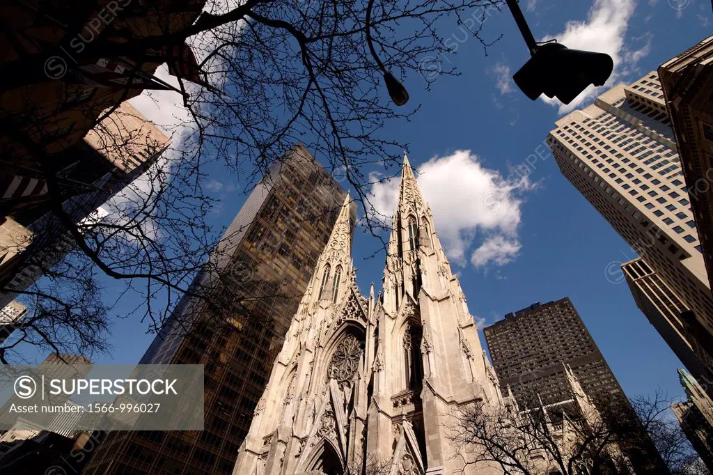 St. Patrick´s Cathedral, 5th Avenue and 50th Street, Manhattan, New York, USA, United States, America.