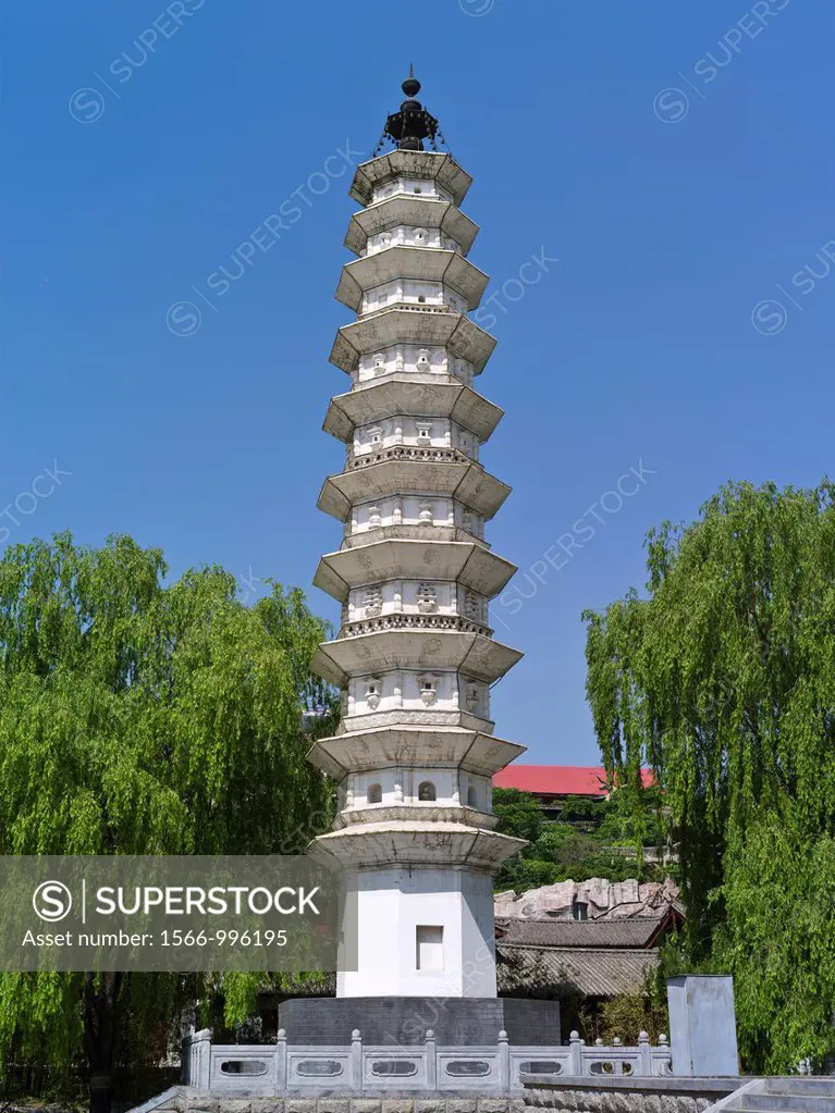Pagoda  Triple Pagoda of Dali  China Nationalities Museum  Beijing  China  China is the home to 56 ethnic groups  Various ethnic groups present differ...