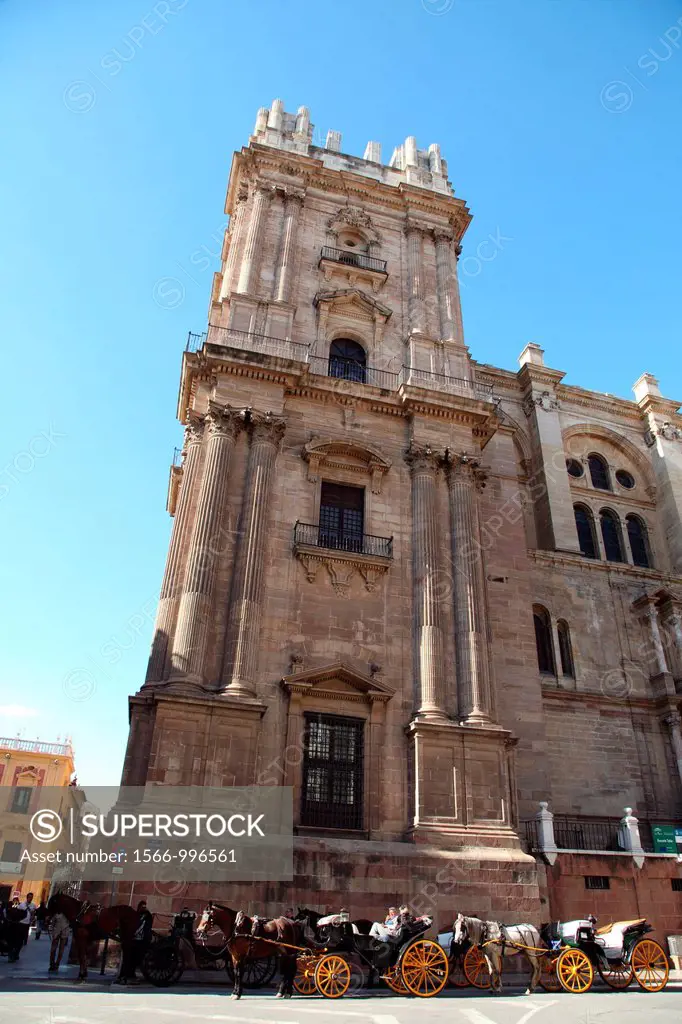 Side of the Cathedral of Malaga, Spain