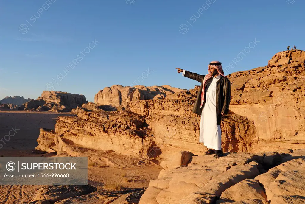 bedouin in the Wadi Rum desert, Jordan, Middle East, Asia