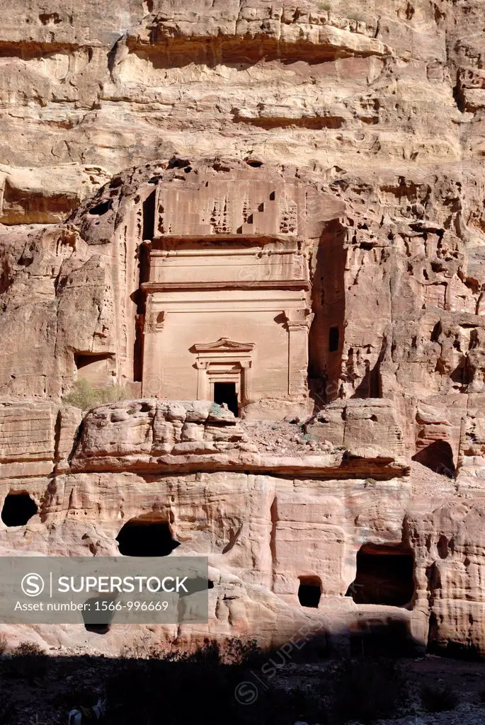 Royal tombs of Petra, Jordan, Middle East, Asia