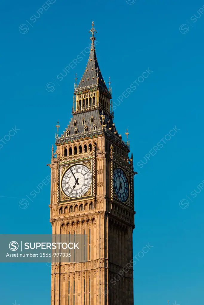 Ben Ben, Houses of Parliament clock tower, London, England