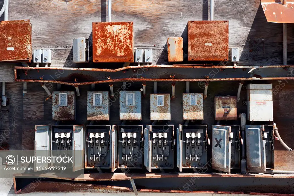 Rusted Electrical Panel - La Conner, Washington USA