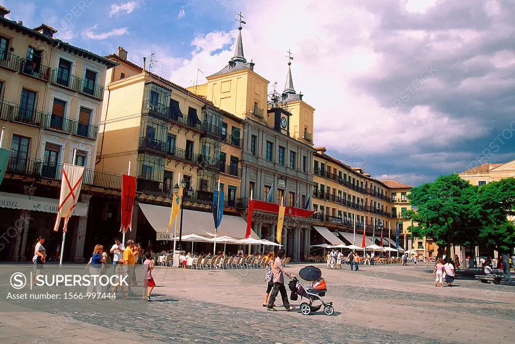 Main Square. Segovia, Castilla Leon, Spain.