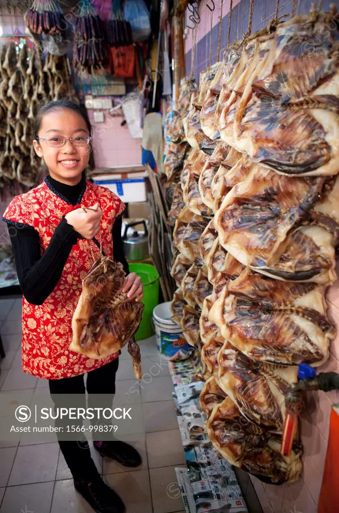 meat market in Hongkong, China