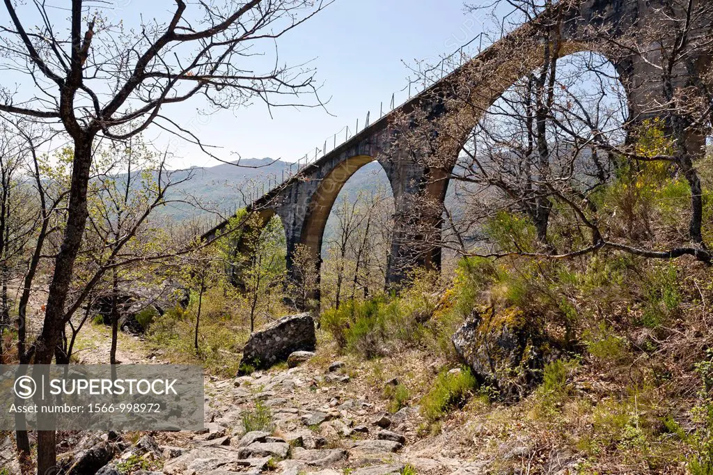 Old viaduct in the Sanabria Natural Park  Ribadelago  Zamora  Castilla León  Spain