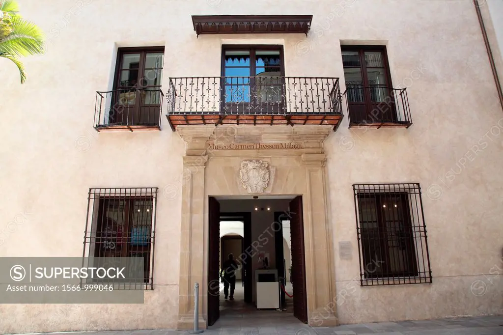 Carmen Thyssen Museum Facade, Malaga capital, Andalusia, Spain, Europe