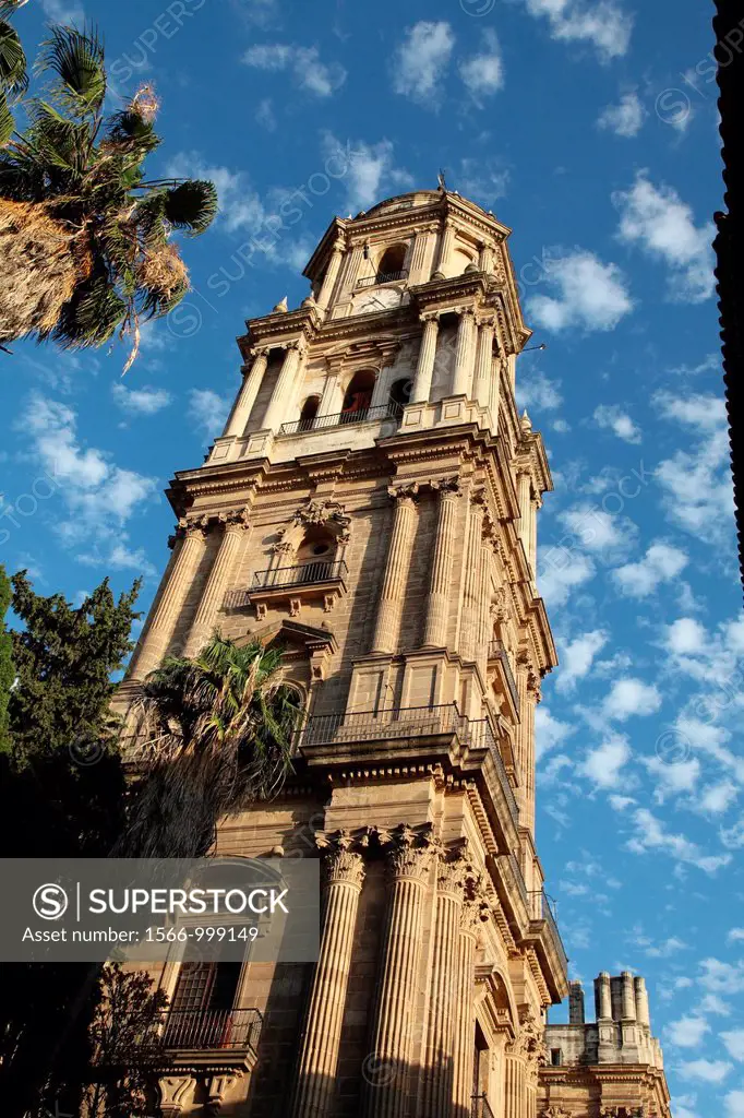 Tower of the Cathedral of Malaga, Andalucia, Spain