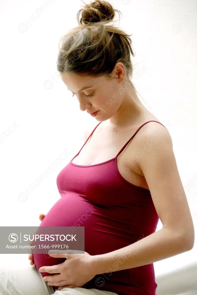 Pregnant woman at full term