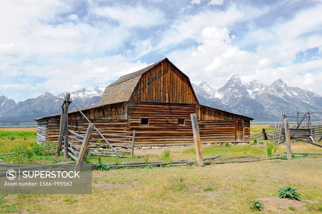Mormon Row Barn Grand Teton National Park Wyoming WY United States