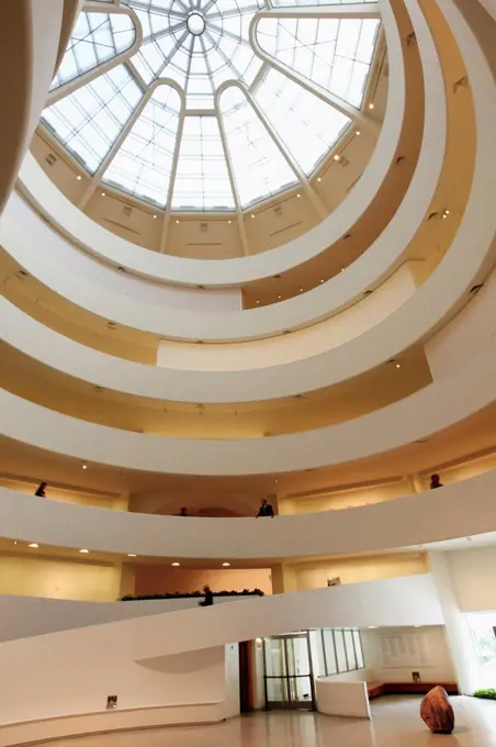 The interior view of Solomon R  Guggenheim Museum in upper town Manhattan  New York City  USA.