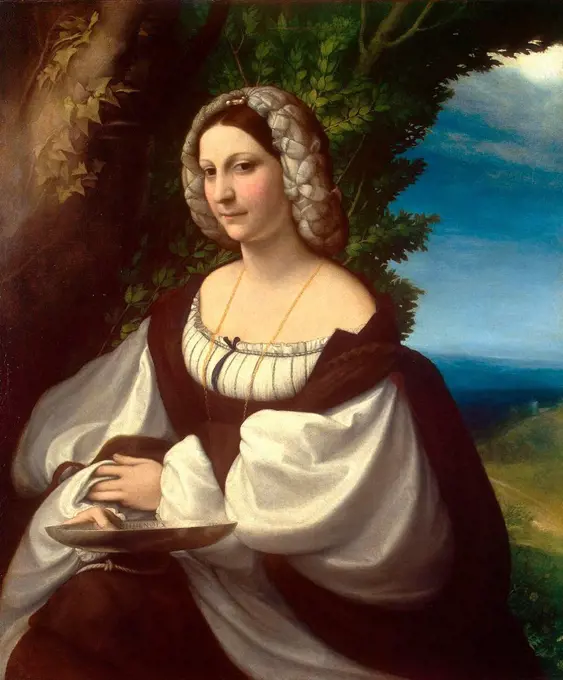Correggio. Portrait of a Lady . 1518. Hermitage State Museum - St Pétersburg.