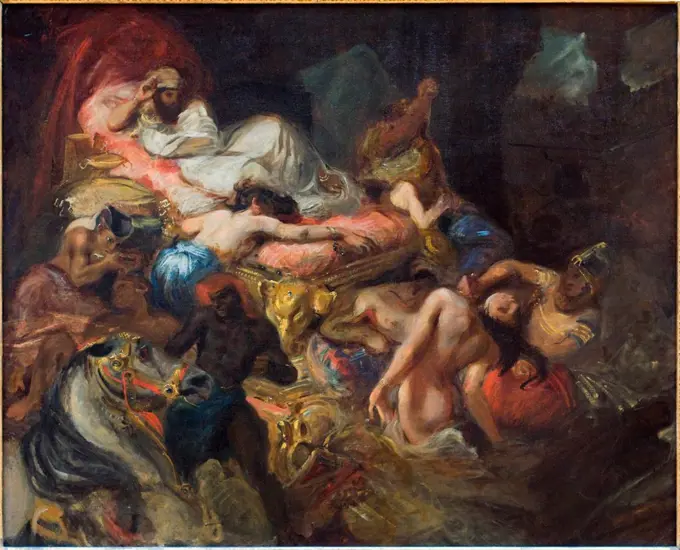 Eugene Delacroix. The Death of Sardanapalus. 1827. XIX th century. French school. Louvre Museum - Paris.
