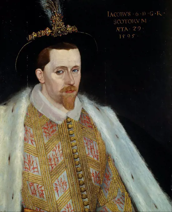 Attributed to Adrian Vanson - James VI and I, 1566 - 1625. King of Scotland 1567 - 1625 - National Galleries of Scotland.