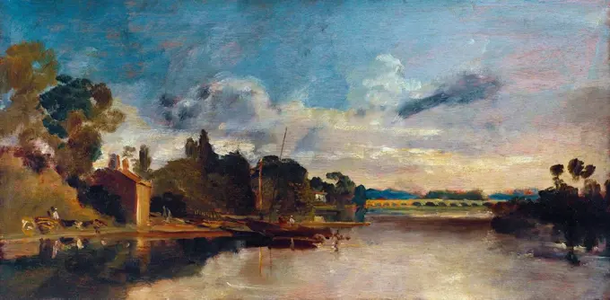 Joseph Mallord William Turner - The Thames near Walton Bridges.