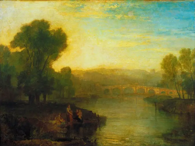 Joseph Mallord William Turner - View of Richmond Hill and Bridge.