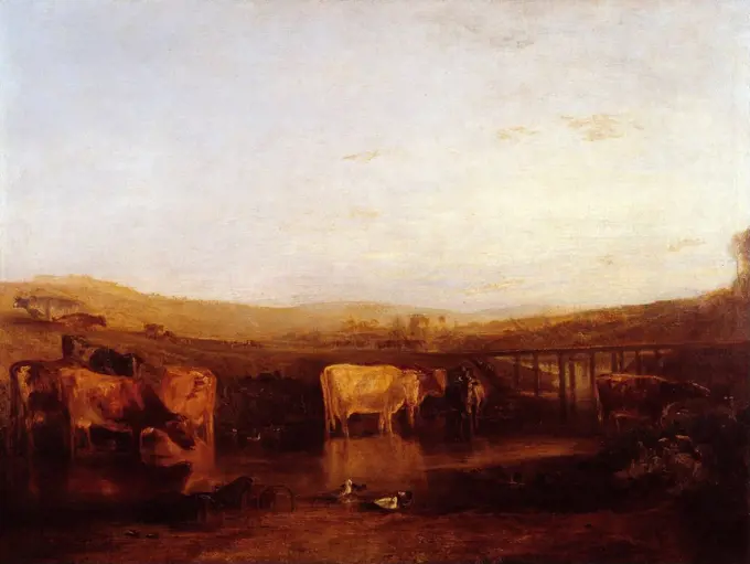 Joseph Mallord William Turner - Union of the Thames and Isis ('Dorchester Mead, Oxfordshire).
