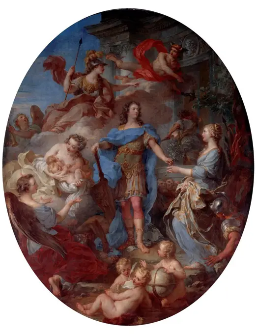 Francois Le Moine - Louis XIV Presenting Peace to Europe.