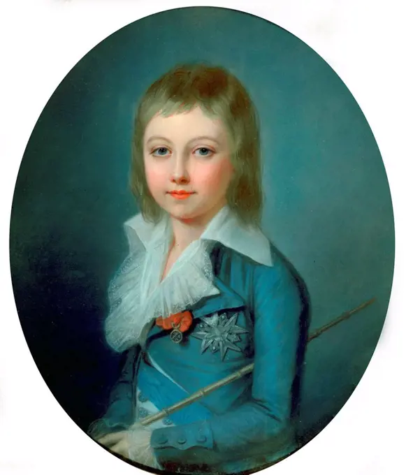 Alexander Kucharski -. Portrait of Louis XVII . 18th century.