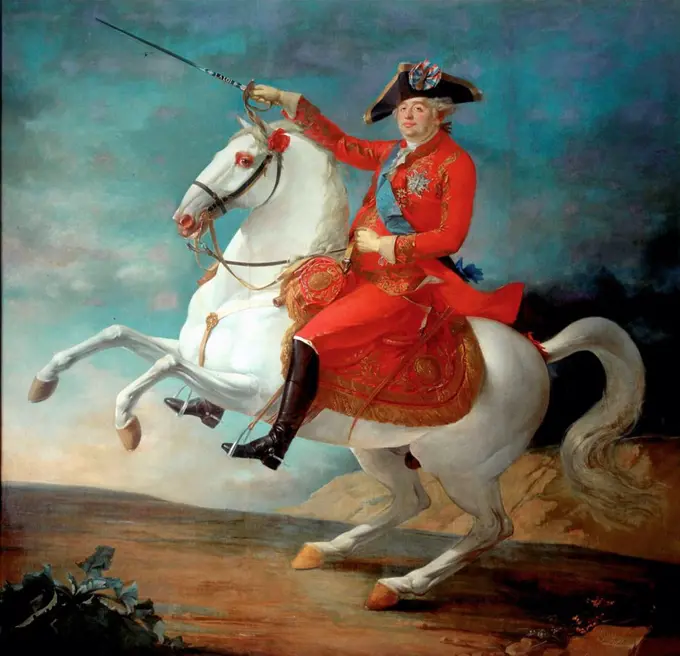 Jean-François Carteaux - . Riding portrait of Louis XVI - . 1791.