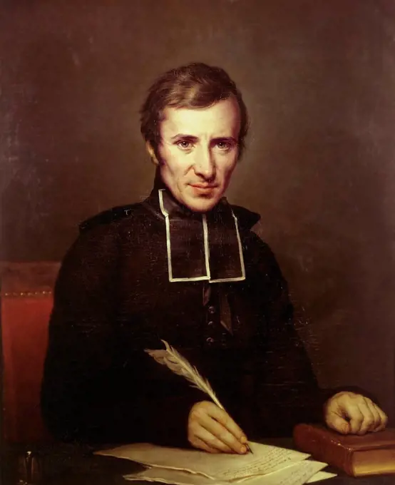 Pierre Guérin - . French school. Portrait of Félicité Robert de Lamennais - 1826. .